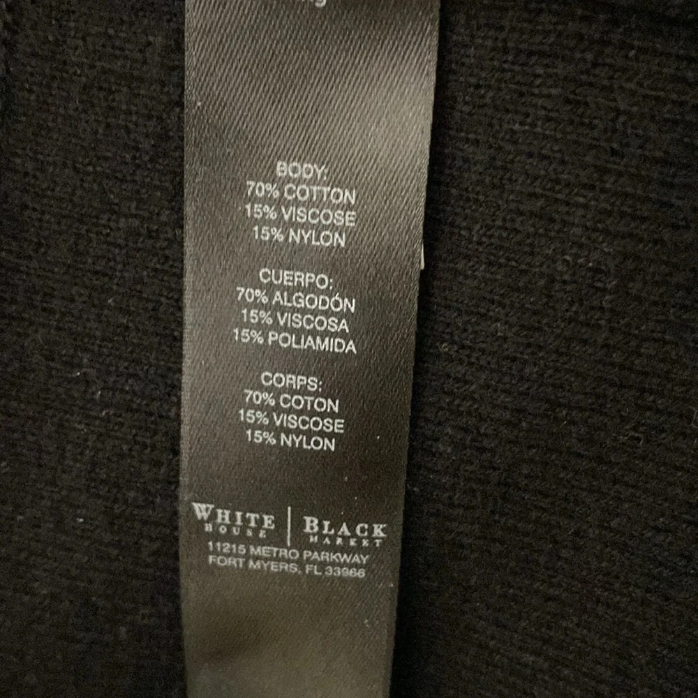 NWT! WHBM CARDIGAN. BLACK. SZ M. CAN BE WORN 2 WAYS. GORGEOUS! - Picture 8 of 8